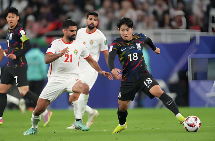 Lee Kang-in saat Korsel melawan Yordania di semifinal Piala Asia 2023.