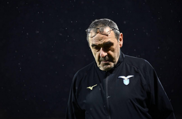 Maurizio Sarri dipecat - Claudio Lotito - Lazio - Alamy 2