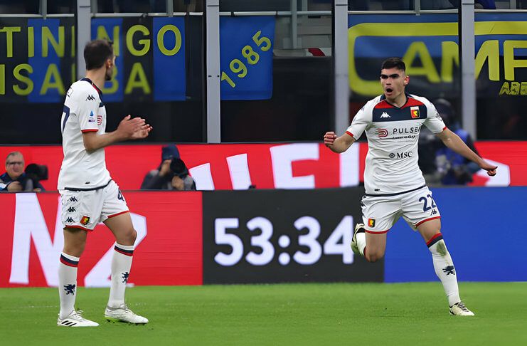 Johan Vasquez mencetak gol balasan Genoa pada menit ke-54.
