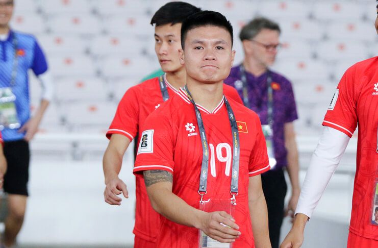 Nguyen Quang Hai tak bermain saat Vietnam kalah 0-1 dari Indonesia di SUGBK.