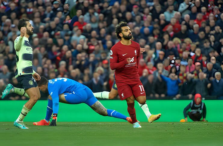Pertemuan terakhir Liverpool vs Manchester City di Anfield ditentukan gol Mohamed Salah.