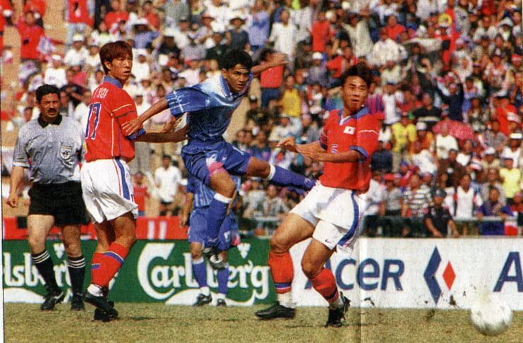 Thailand menang 2-1 atas Korsel di Asian Games XIII pada 1998.