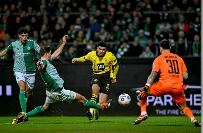 Werder Bremen vs Borussia Dortmund Jadon Sancho Akhirnya Cetak Gol - Liga Jerman (@BVB)
