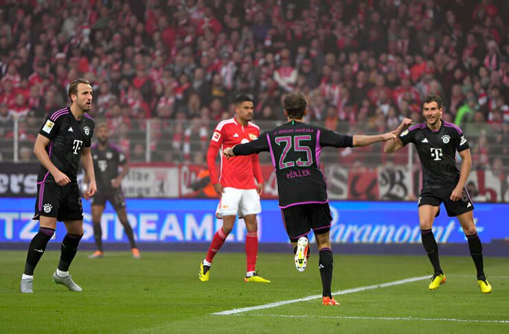 Thomas Mueller mencetak 2 dari 5 gol Bayern Munich di gawang Union Berlin.