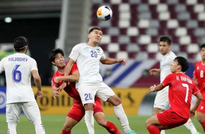 Timnas U-23 Vietnam diakui Hoang Anh Tuan kewalahan menghadapi timnas U-23 Uzbekistan.