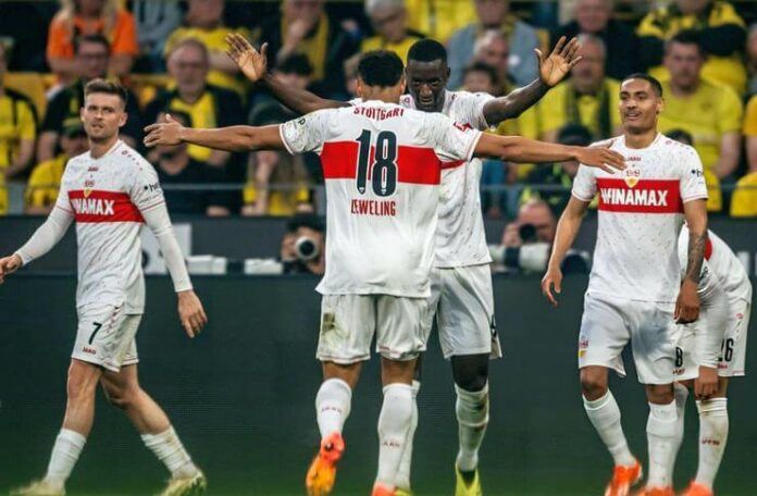 VfB Stuttgart menang atas Borussia Dortmund pada spieltag ke-28 Bundesliga.