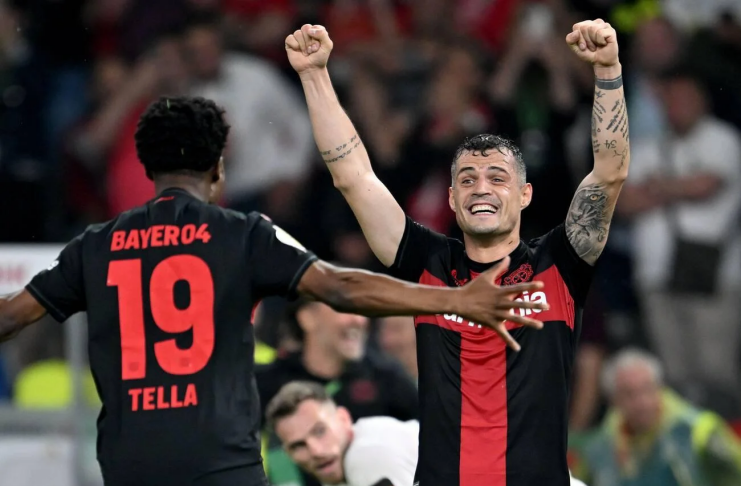 Granit Xhaka - Bayer Leverkusen juara DFB Pokal -Alamy 2