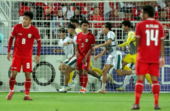 Timnas U-23 Indonesia patah hati oleh gol dari Ali Jasim.