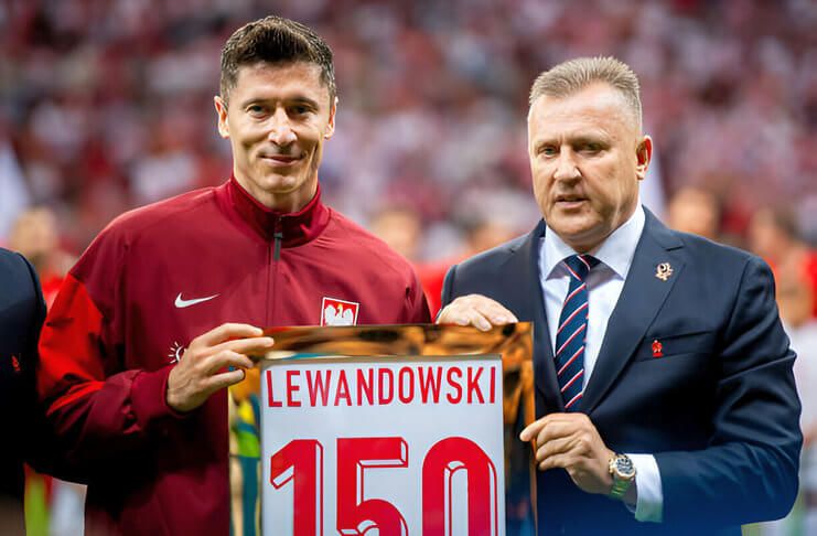 Robert Lewnadowski menjalani laga ke-150 bersama timnas Polandia.
