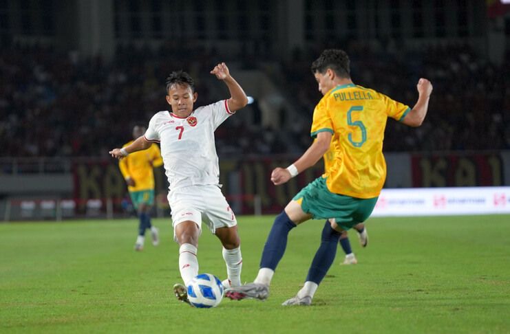 Zahaby Gholy mencetak 2 gol timnas U-16 Indonesia di gawang Australia.